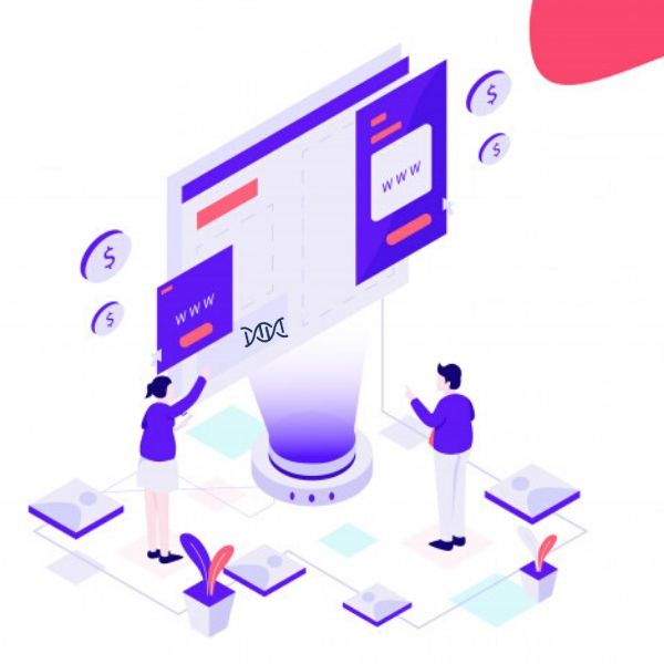 Scopri come sfruttare al meglio i meccanismi di affiliation per aumentare le entrate del tuo business! Illustrazione di due marketer intenti ad implementare meccanismi di affiliation