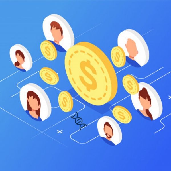 Scopri comel'affiliate marketing può aiutare la tua azienda ad incrementare i ricavi! Immagine illustrata del circuito di affilizione che porta guadagni a tutti gli operatori del mercato