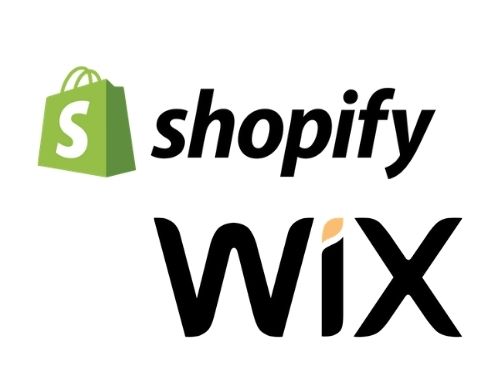 Loghi di Wix e Shopify